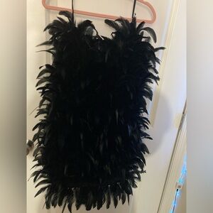 Black Feathered Dress